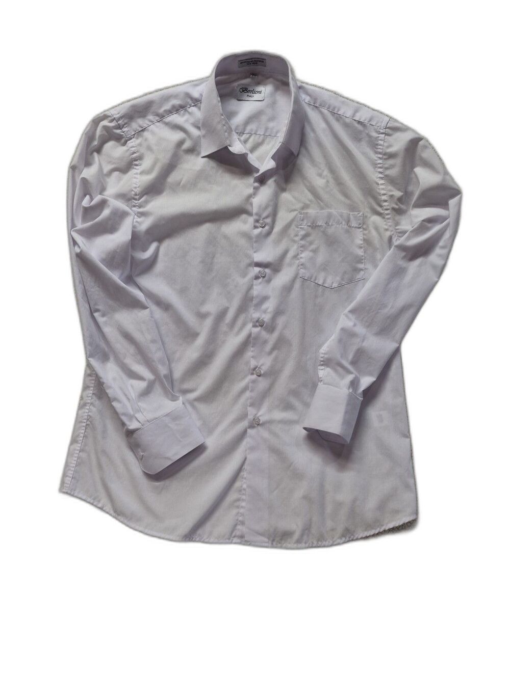 Berlioni Italy White Dress Shirt 16 1/2-36